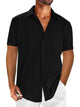 Alohadaddy Cotton Basics Men's Breast Pocket Button Short Sleeve Shirt