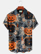 Camisa hawaiana negra para hombre con estampado de murciélago y calabaza de Alohadaddy para fiesta de Halloween, elástica, de talla grande, para campamento Aloha