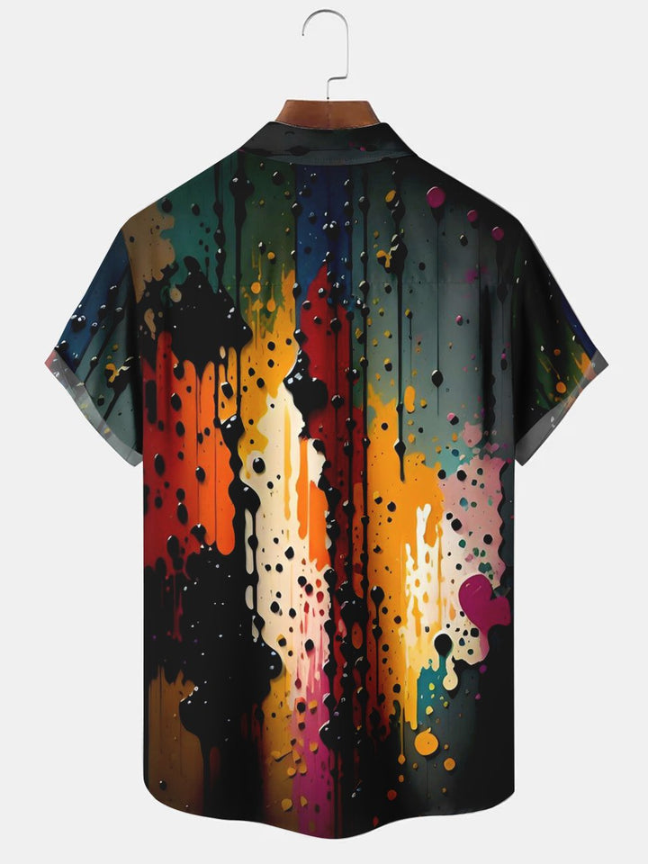 Alohadaddy Multicolor Abstract Pattern Casual Cotton-Blend Plus Size Shirts