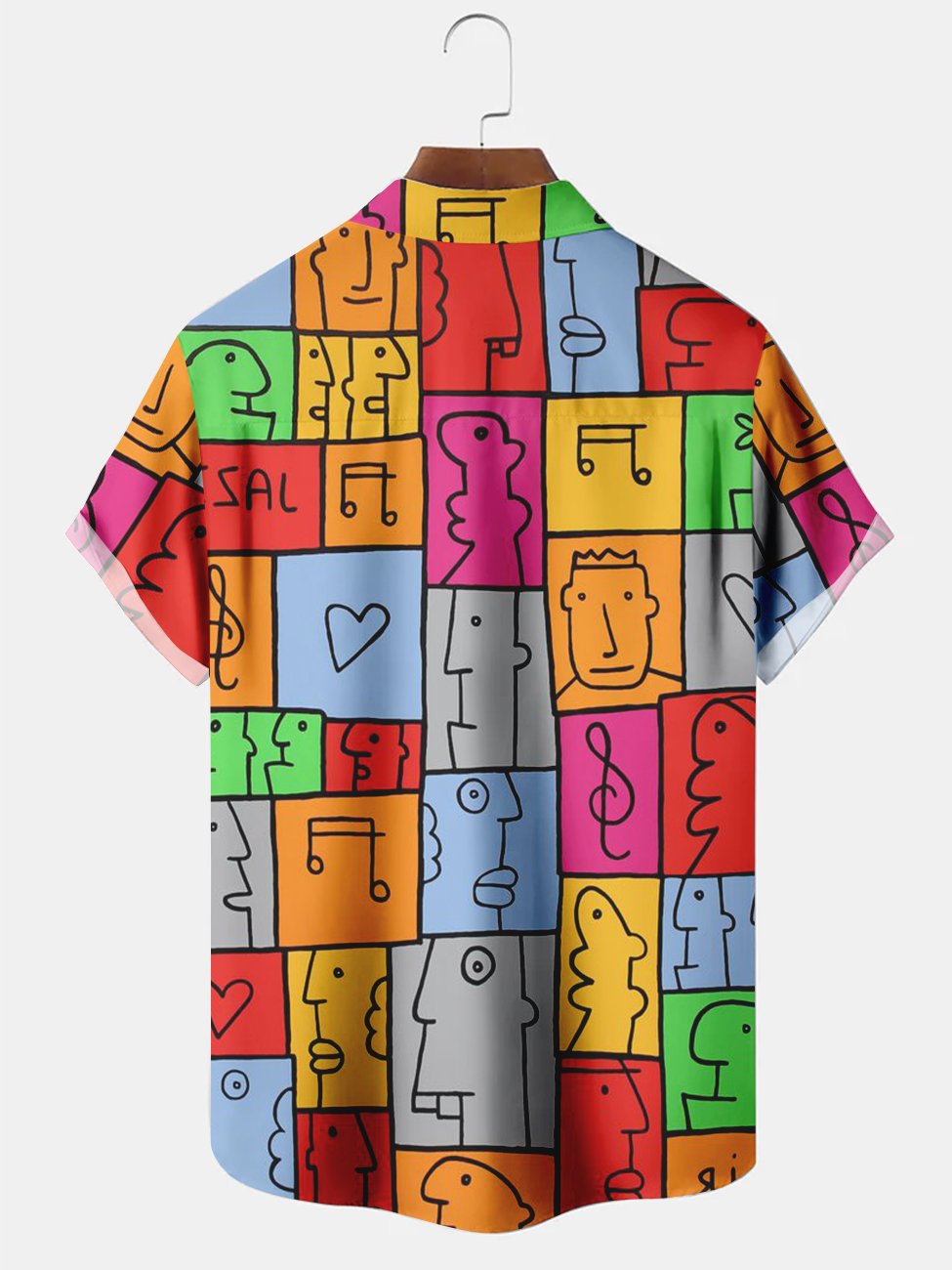 Alohadaddy Multicolor Cartoon Printing Casual Cotton-Blend Plus Size Shirts