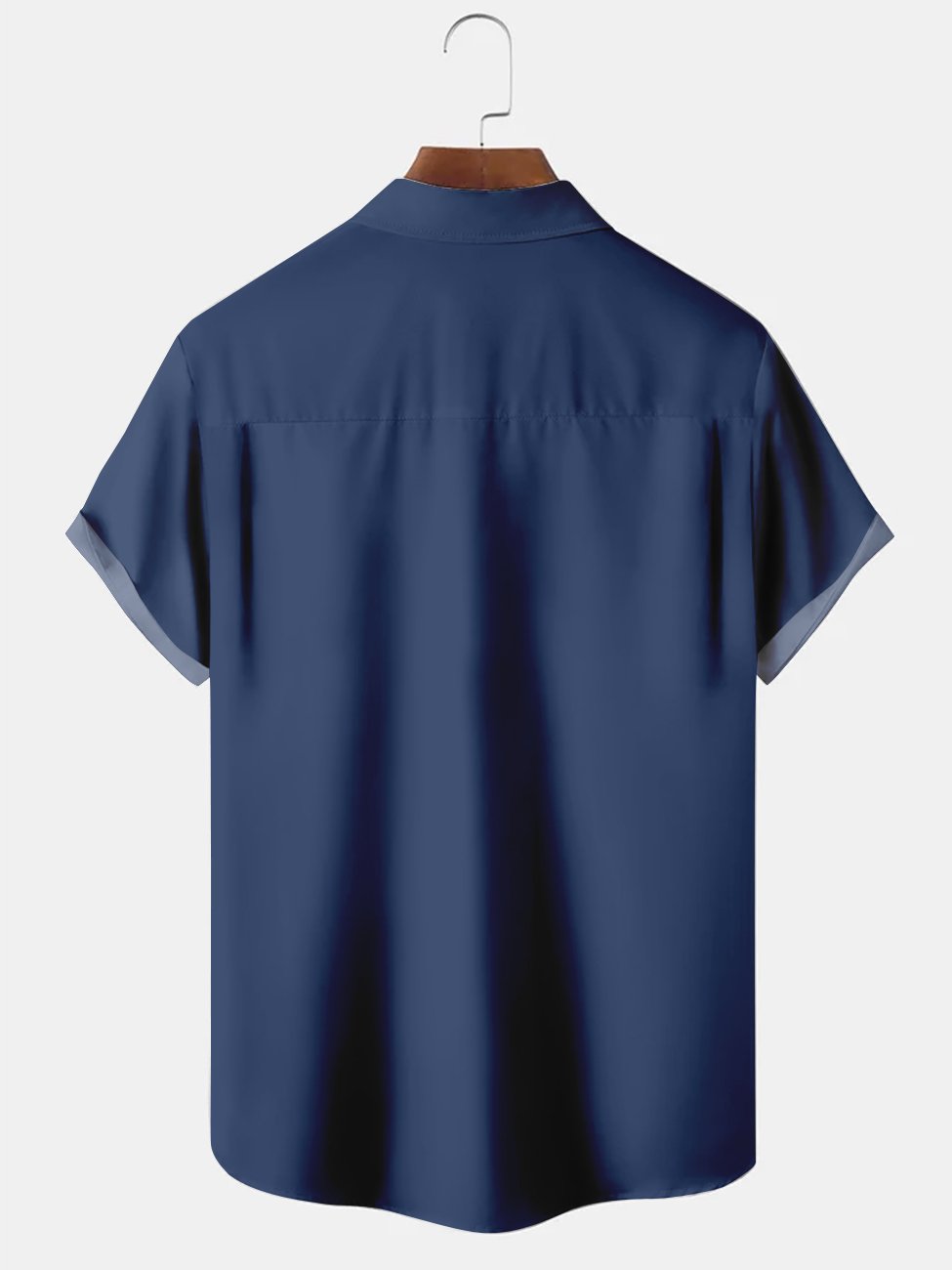 Chemises décontractées en coton mélangé à imprimé aigle bleu-rouge Alohadaddy