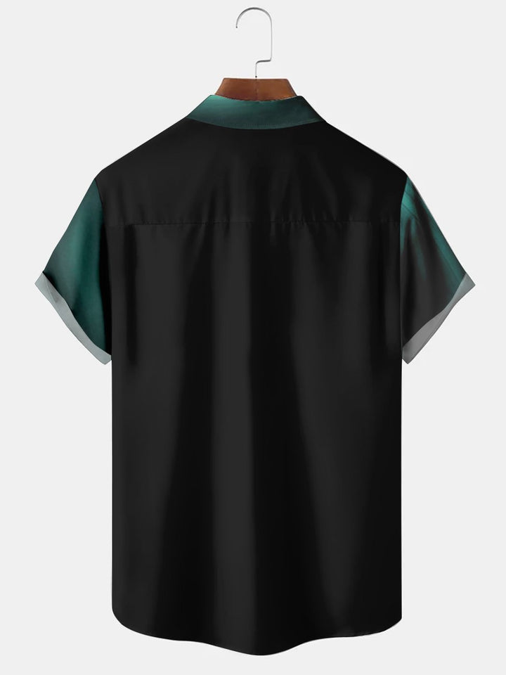 Alohadaddy Green Abstract Cotton-Blend Casual Plus Size Shirts