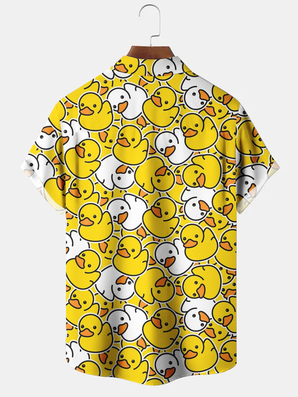 Chemises décontractées grande taille en mélange de coton jaune canard Alohadaddy