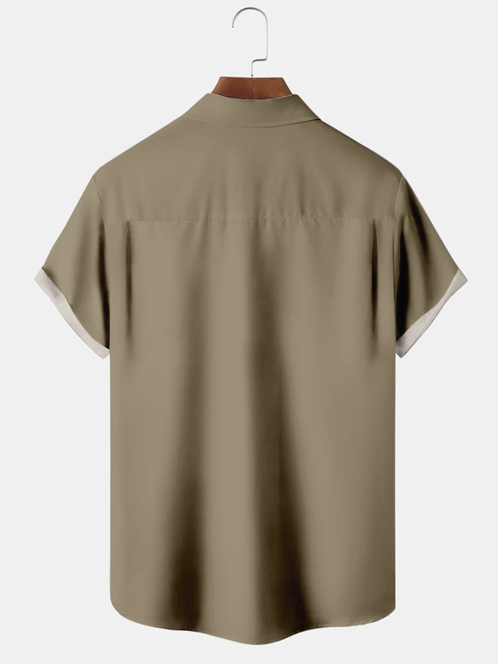 Alohadaddy Ocher Abstract Printing Casual Bowling Plus Size Cotton-Blend Shirts