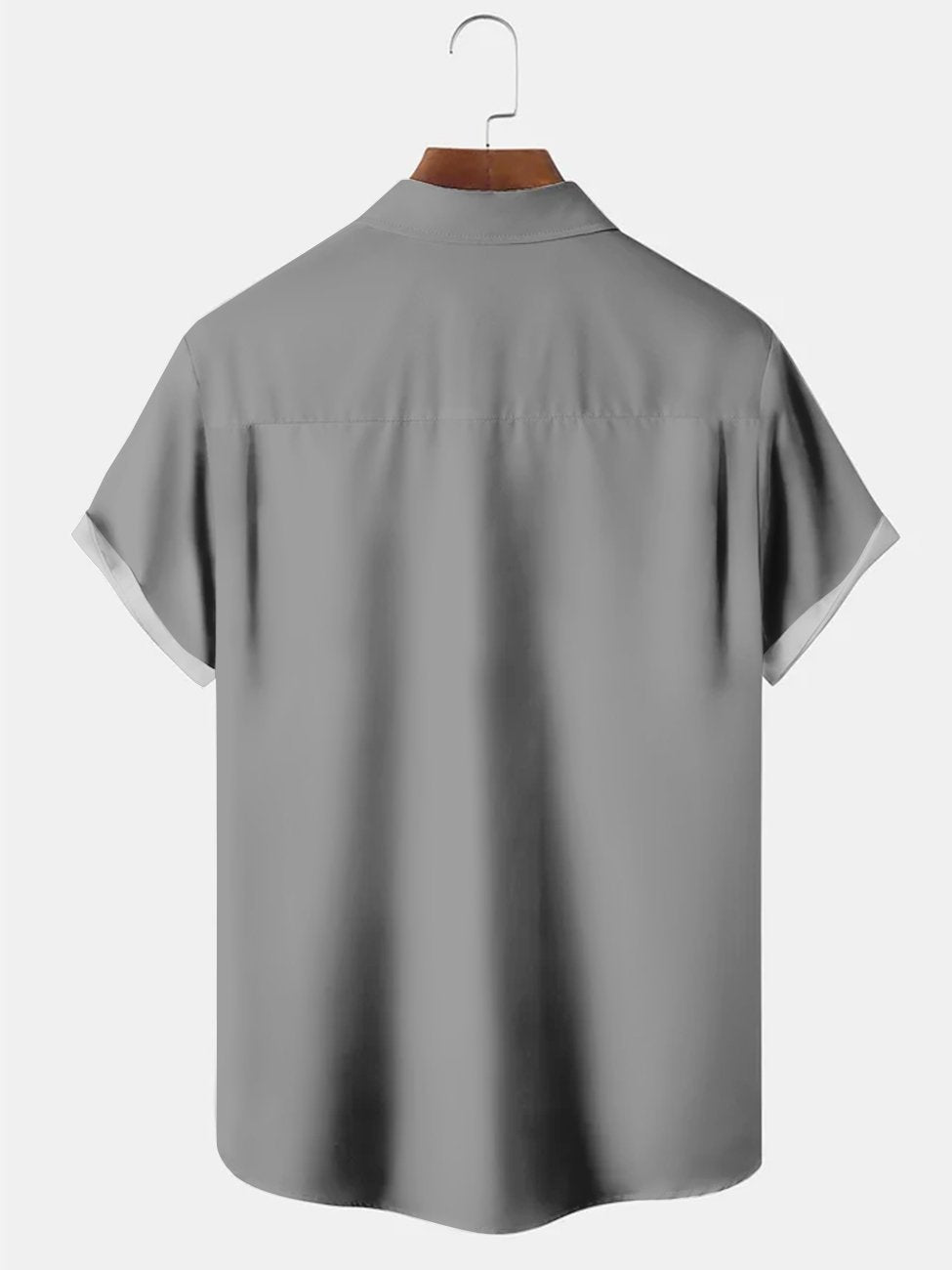 Alohadaddy Gray Vintage Poker Bowling Casual Plus Size Shirts