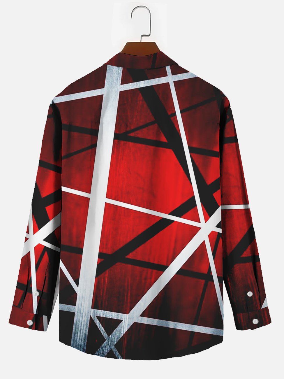 Alohadaddy Rock Abstrack Lines Printing Casual Plus Size Long Sleeves Shirts
