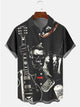 Camisetas casuales de talla grande con equipo musical de banda negra de Alohadaddy