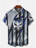 Alohadaddy Silver American National Day Casual Cotton-Blend Shirts