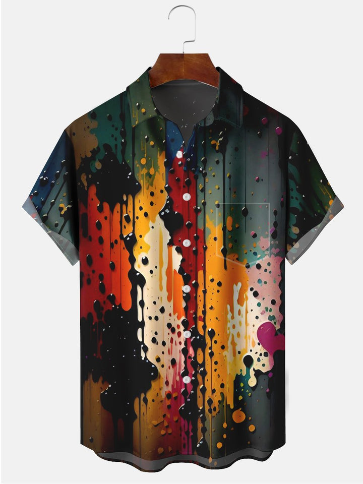 Alohadaddy Multicolor Abstract Pattern Casual Cotton-Blend Plus Size Shirts