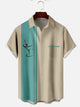 Alohadaddy Contrast Color Abstract Cocktail Casual Cotton-Blend Plus Size Shirts