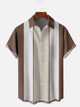 Alohadaddy Multicolor Contrast Bowling Casual Plain Plus Size Shirts