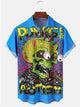 Alohadaddy Halloween Funny Blue Skull Casual Plus Size Shirts
