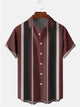 Alohadaddy Red-black Contrast Bowling Casual Plus Size Shirts