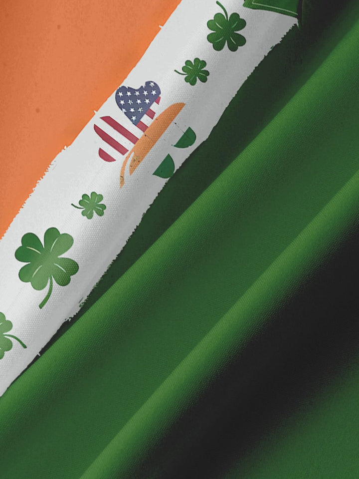 Camisas informales de talla grande con estampado de trébol de San Patricio de Alohadaddy
