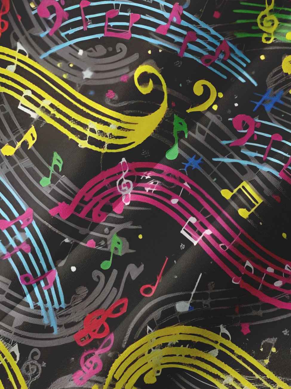Chemises décontractées imprimées avec notes de musique Alohadaddy grande taille
