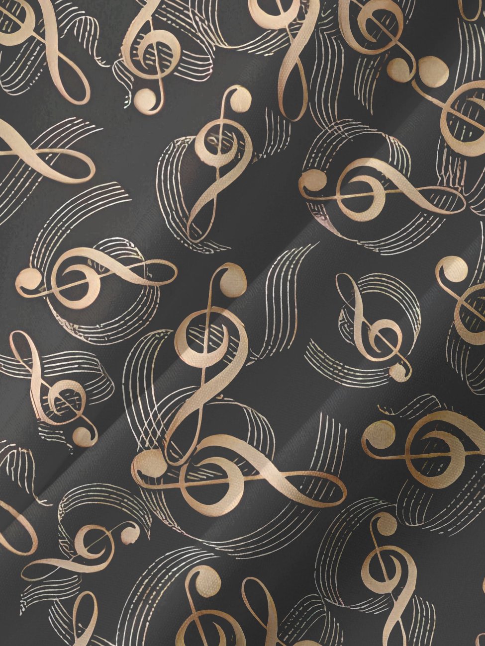 Alohadaddy Music Note Printed Casual Plus Size Shirts