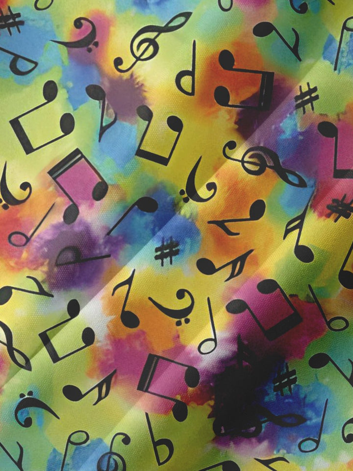 Camisas casuales de talla grande con estampado ombré y notas musicales de Alohadaddy