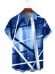 Alohadaddy Red Abstract Lines Casual Cotton-blend Plus Size Shirts