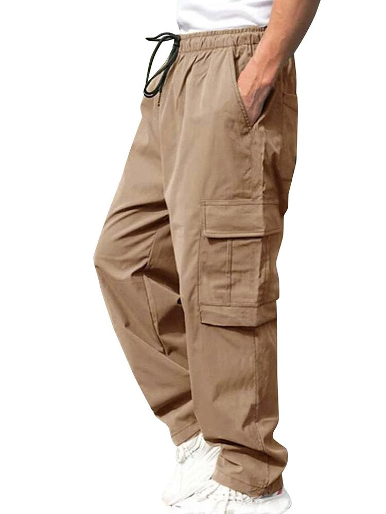 Alohadaddy Loose Multi-Pocket Straight Leg Casual Men&