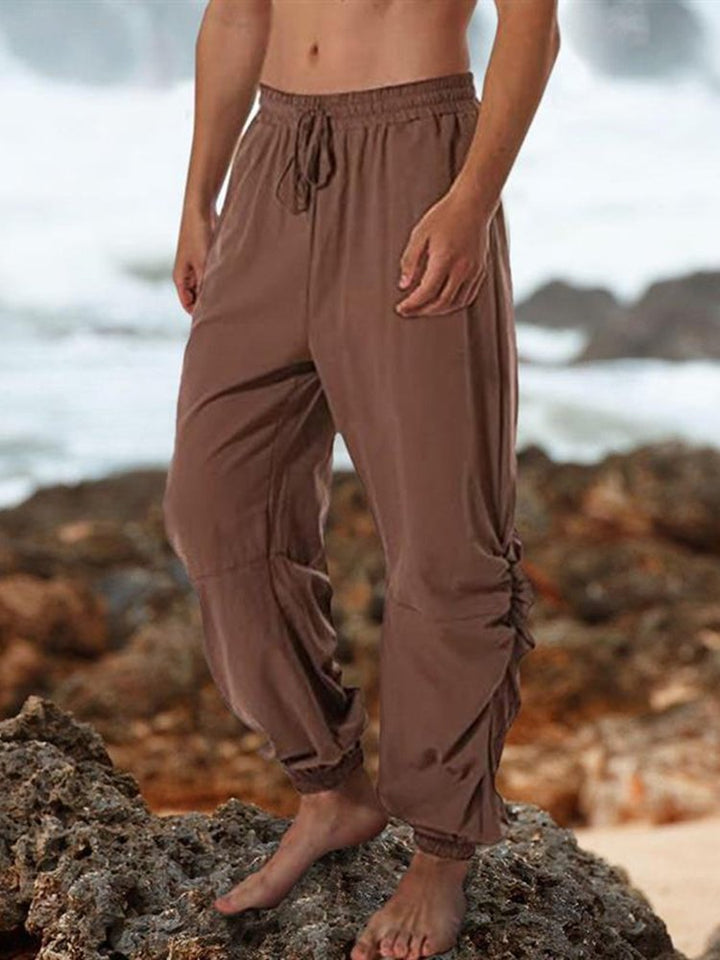 Holiday Cotton Linen Casual Trousers Men