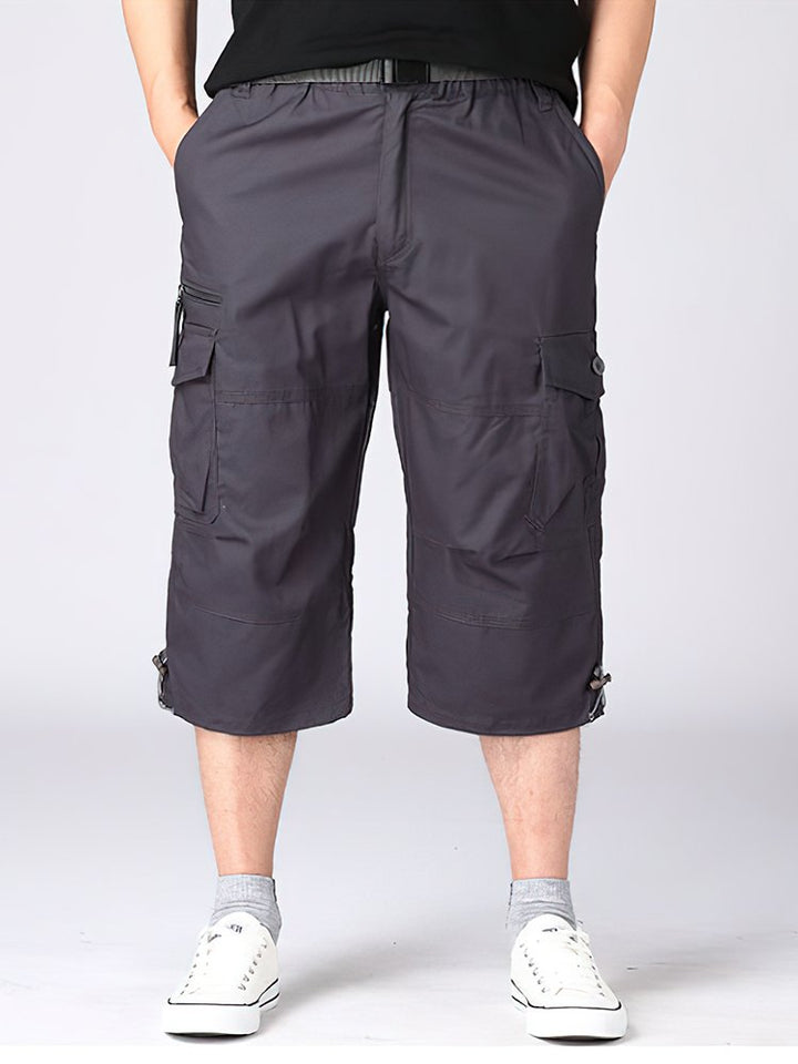 Pantalones rectos casuales sueltos y recortados para hombre