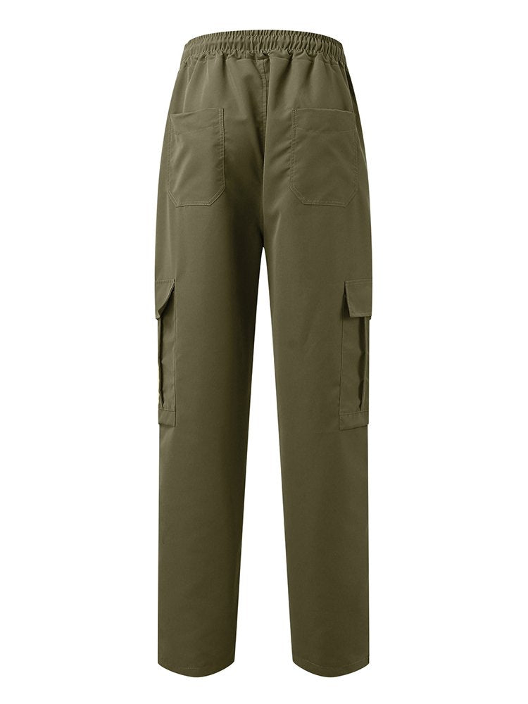 Alohadaddy Loose Multi-Pocket Straight Leg Casual Men&