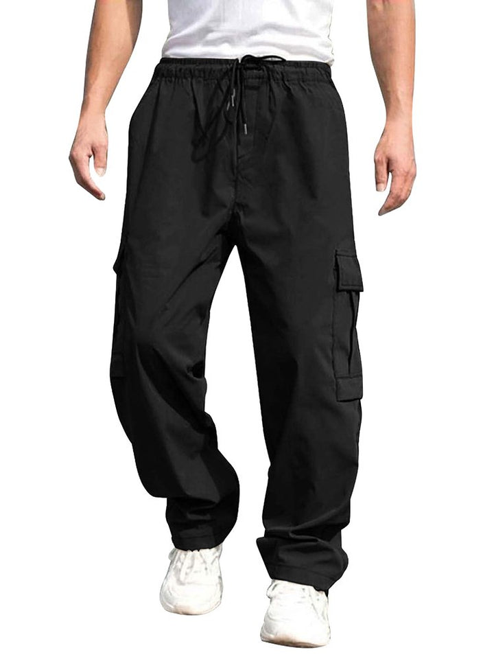 Alohadaddy Loose Multi-Pocket Straight Leg Casual Men&