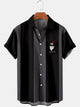 Men's Christmas Print Trendy Loose Short Sleeve Shirt