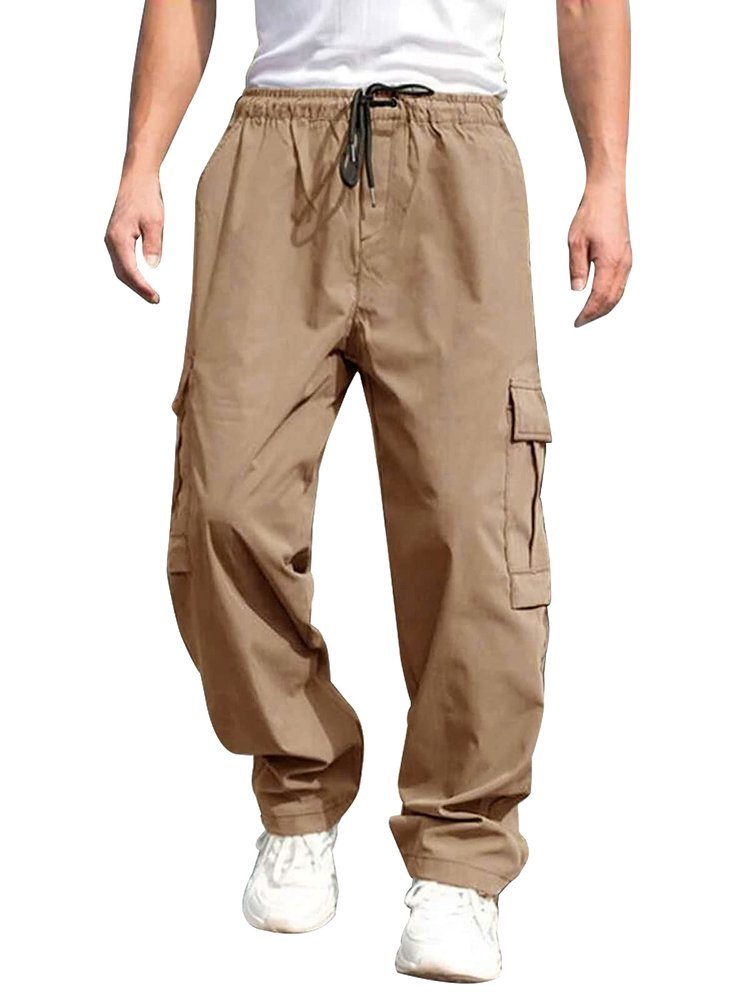 Alohadaddy Loose Multi-Pocket Straight Leg Casual Men&
