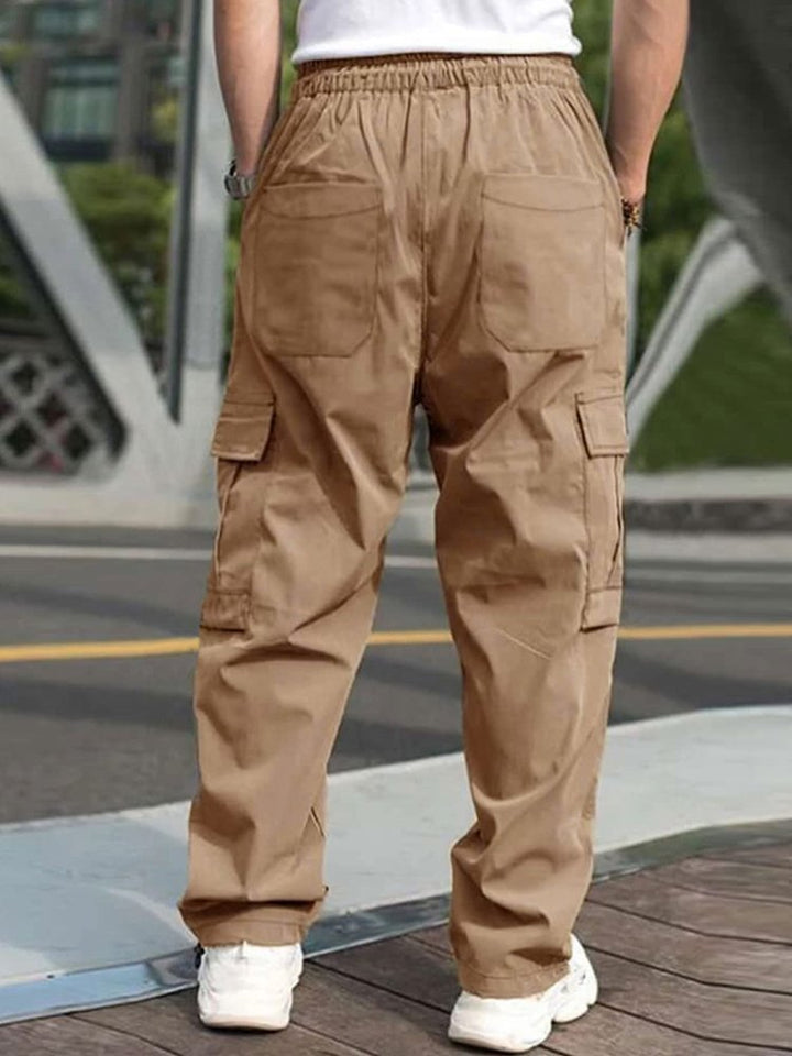 Alohadaddy Loose Multi-Pocket Straight Leg Casual Men&