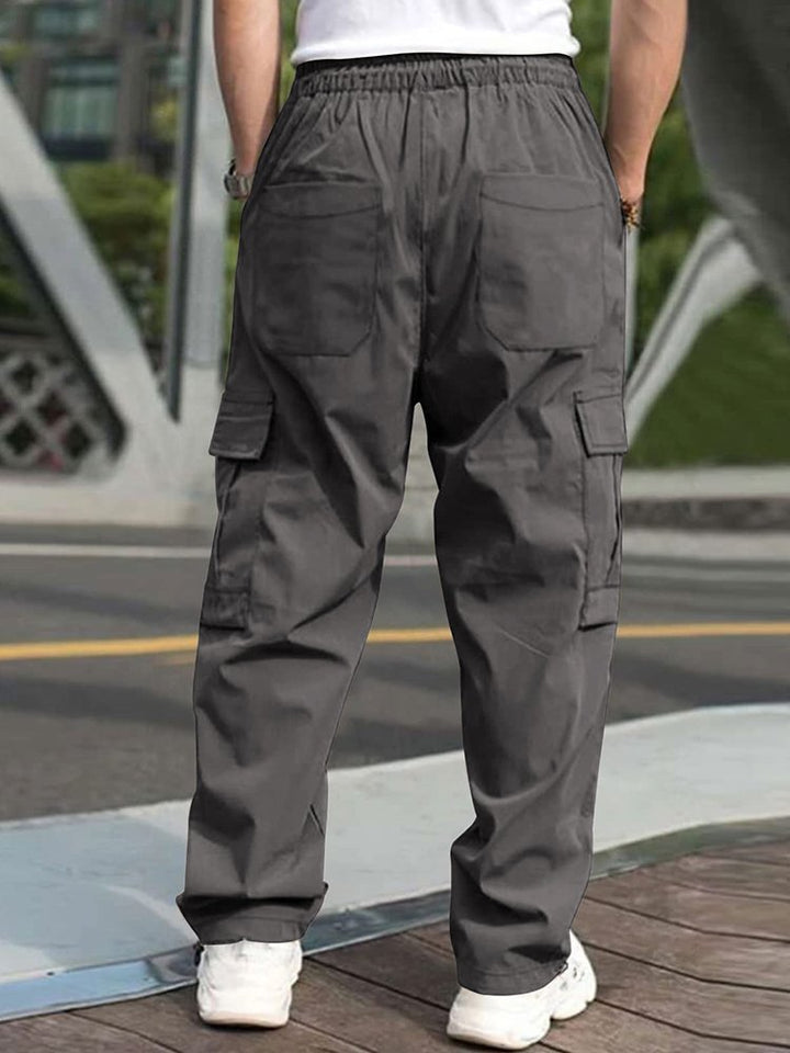 Alohadaddy Loose Multi-Pocket Straight Leg Casual Men&