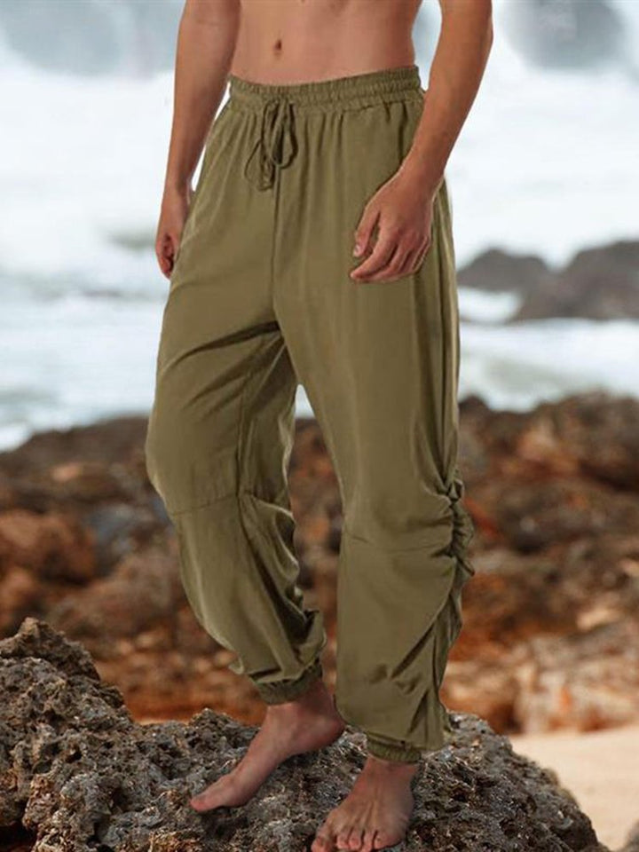 Holiday Cotton Linen Casual Trousers Men
