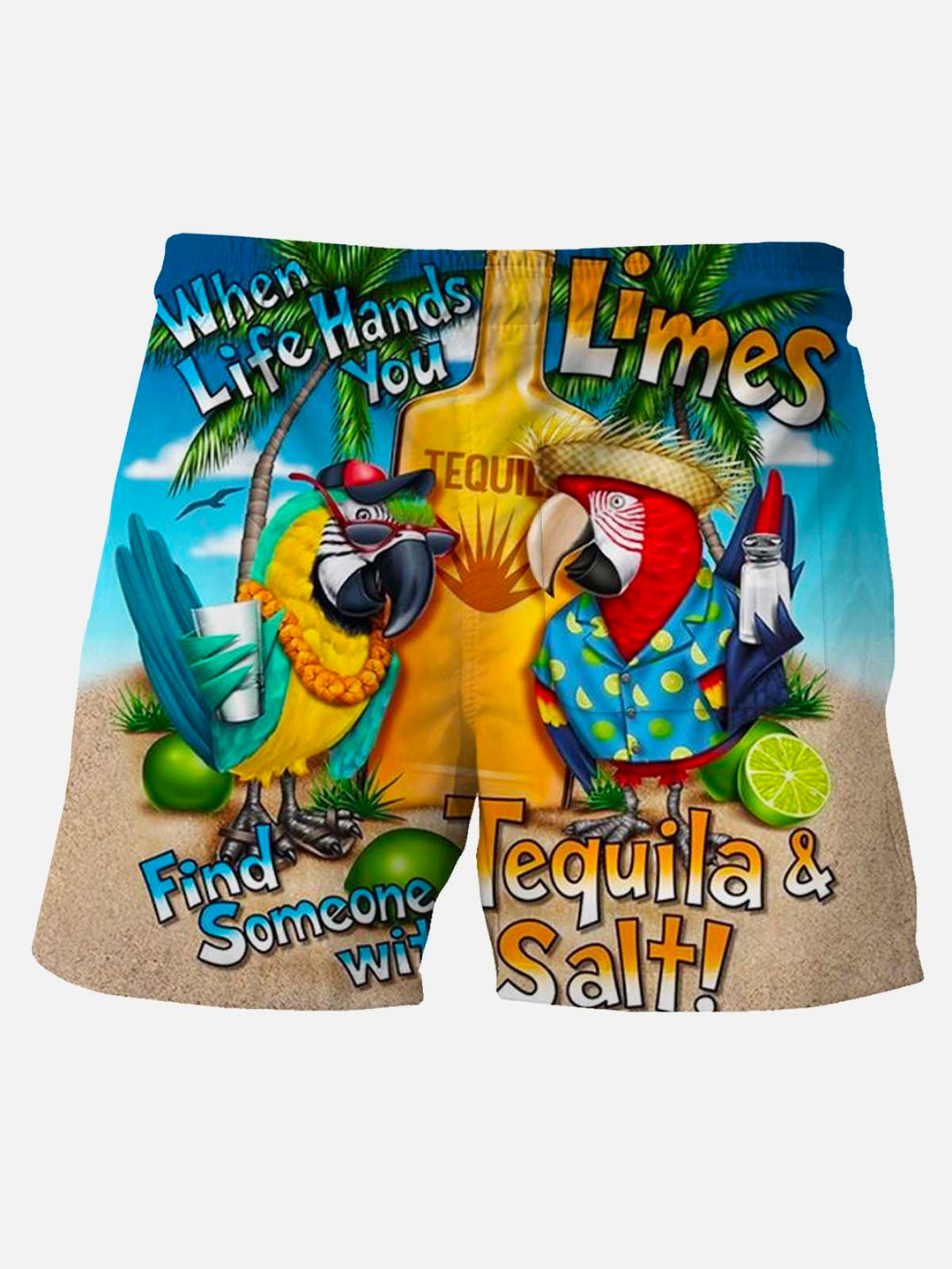 Alohadaddy Blue Parrot Pockets Hawaii Series Pants