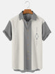 Men‘s Retro Camp Cotton-Blend 50S Vintage Bowling Shirts