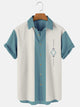 Men‘s Retro Camp Cotton-Blend 50S Vintage Bowling Shirts