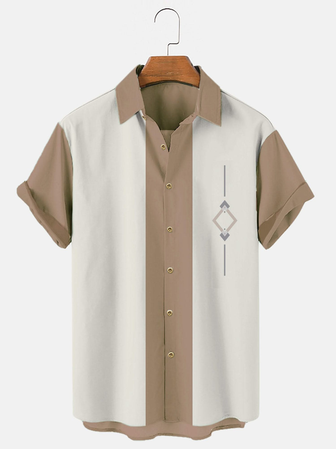 Men‘s Retro Camp Cotton-Blend 50S Vintage Bowling Shirts