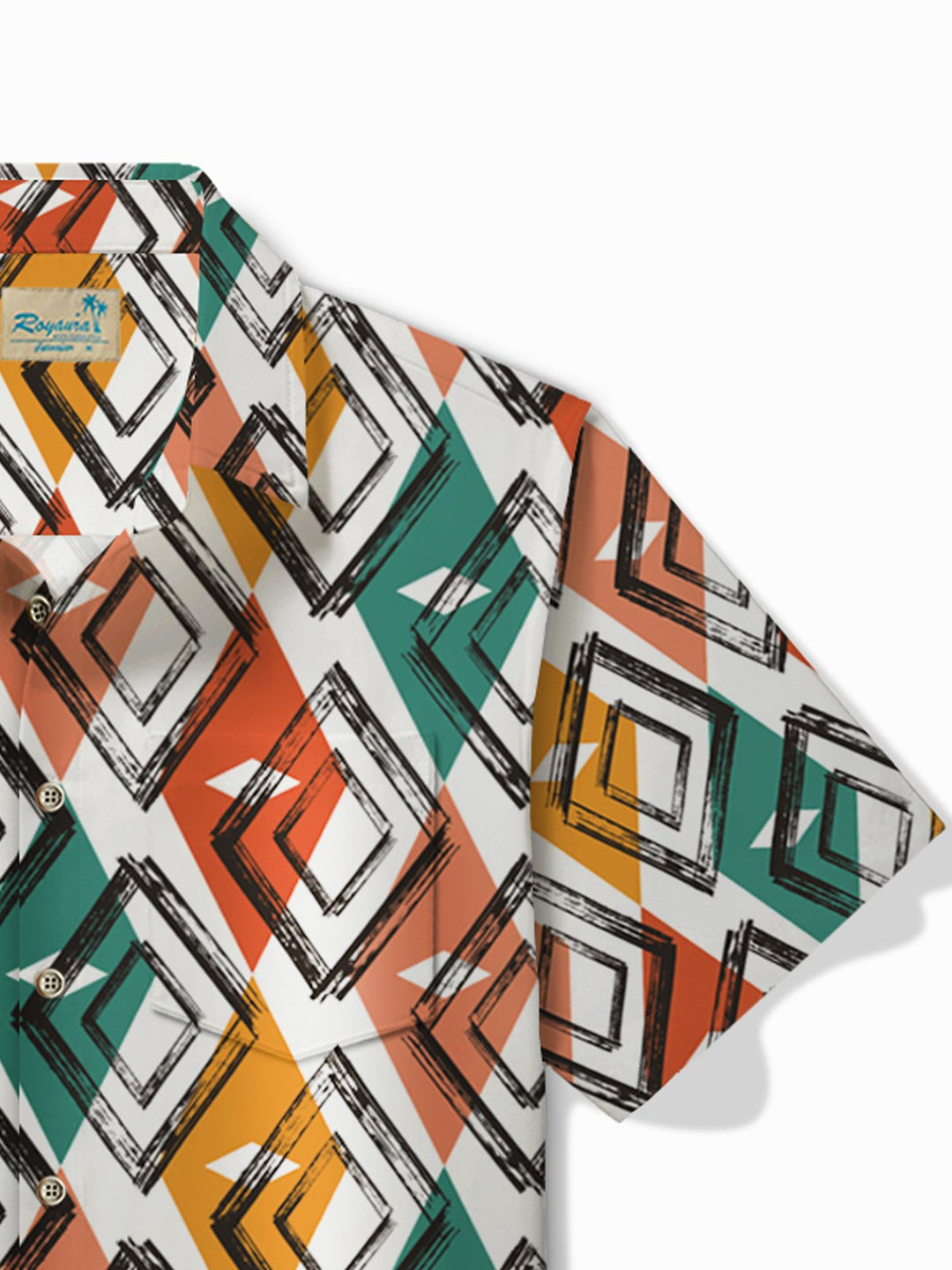 Alohadaddy Vintage Abstract Argyle Check Print Men&