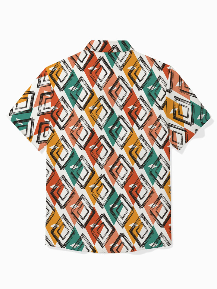 Alohadaddy Vintage Abstract Argyle Check Print Men&