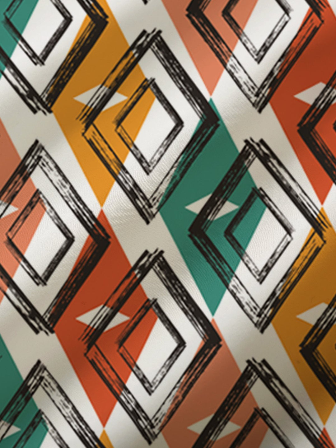 Alohadaddy Vintage Abstract Argyle Check Print Men&