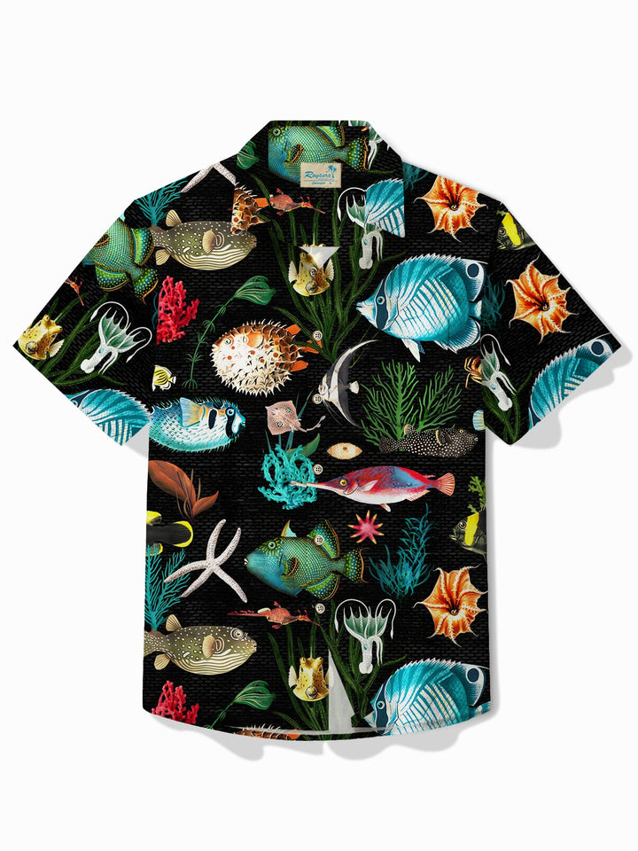 Alohadaddy Hawaii Sea Life Fish Print Men&