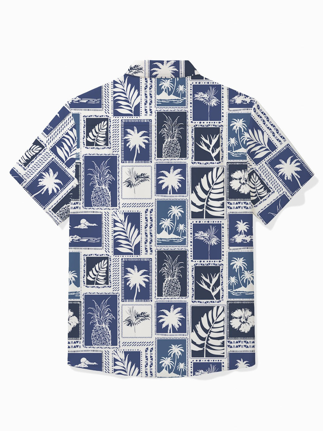 Chemise à manches courtes et poches boutonnées pour homme à imprimé botanique hawaïen Alohadaddy