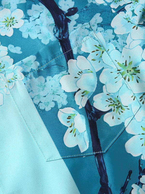 Alohadaddy Hawaiian Floral Plum Blossom Cherry Blossom Men&