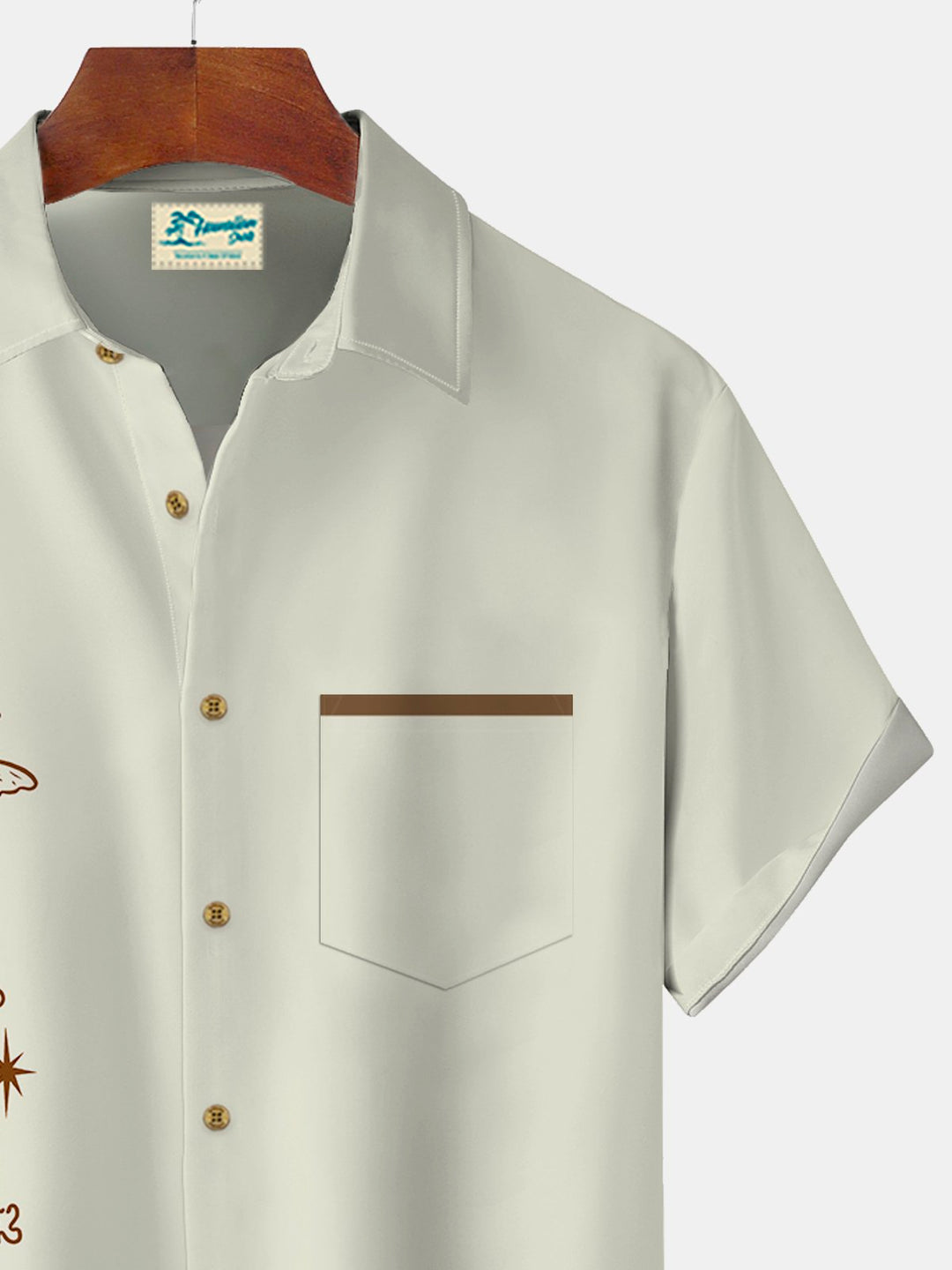Alohadaddy Vintage Bowling Tiki Print Beach Men&