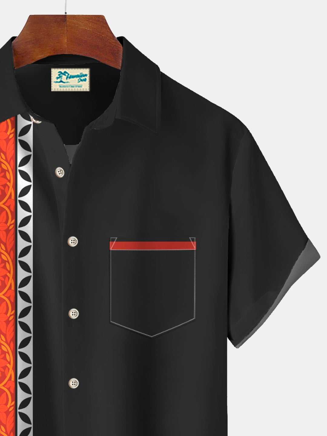 Alohadaddy Vintage Bowling Ethnic Print Beach Men&