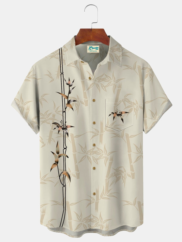 Alohadaddy Vintage Bamboo Print Beach Men&