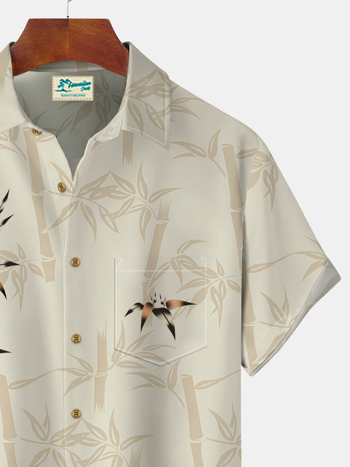 Alohadaddy Vintage Bamboo Print Beach Men&