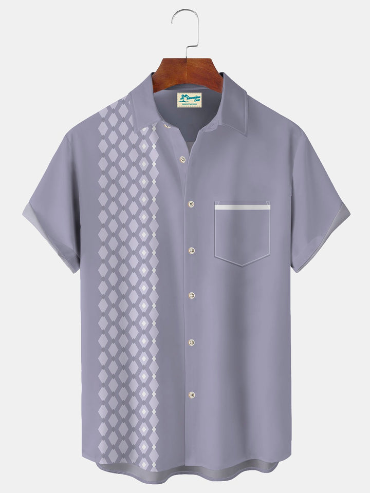 Alohadaddy Vintage Bowling Print Beach Men&
