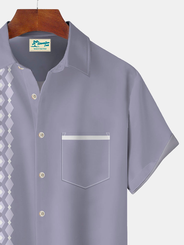 Alohadaddy Vintage Bowling Print Beach Men&