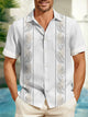 Alohadaddy Vintage Bowling Plant Print Beach Men's Hawaiian Oversized Shirt With Pocket