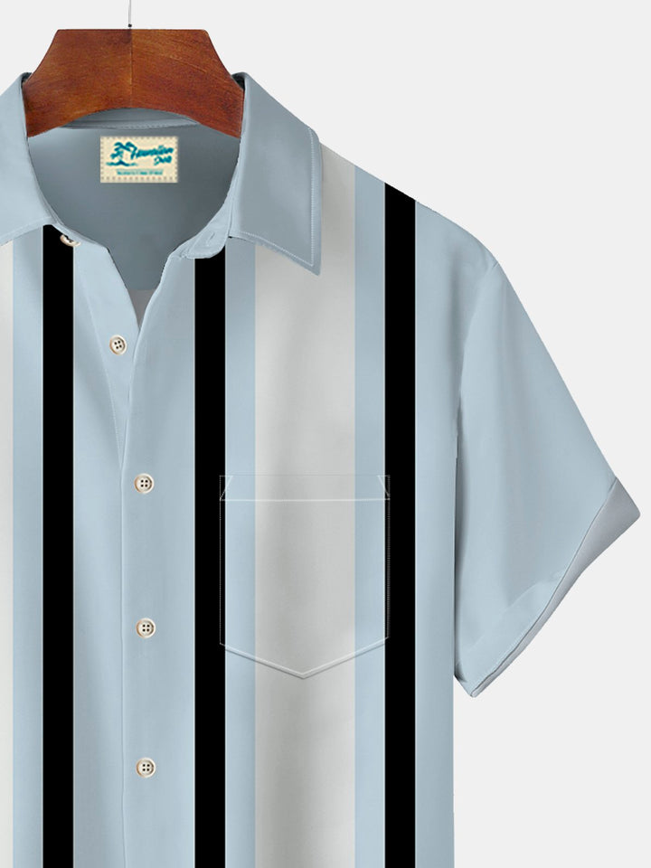 Alohadaddy Vintage Bowling Print Beach Men&